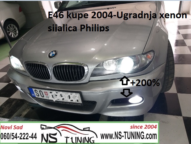 e46 coupe 2003 2004 godiste ugradnja xenon sijalica h7 canbus philips novi sad ns tuning